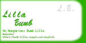 lilla bumb business card